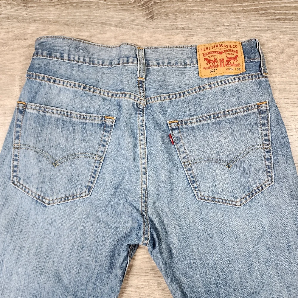 LEVI'S 527 Light Blue Wash Denim Jeans Men's 32 x 32